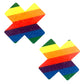 Orlando Pride Rainbow X Glitter Nipple Cover Pasties