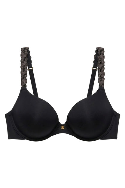 Pure Luxe Push-Up Underwire Bra - Black