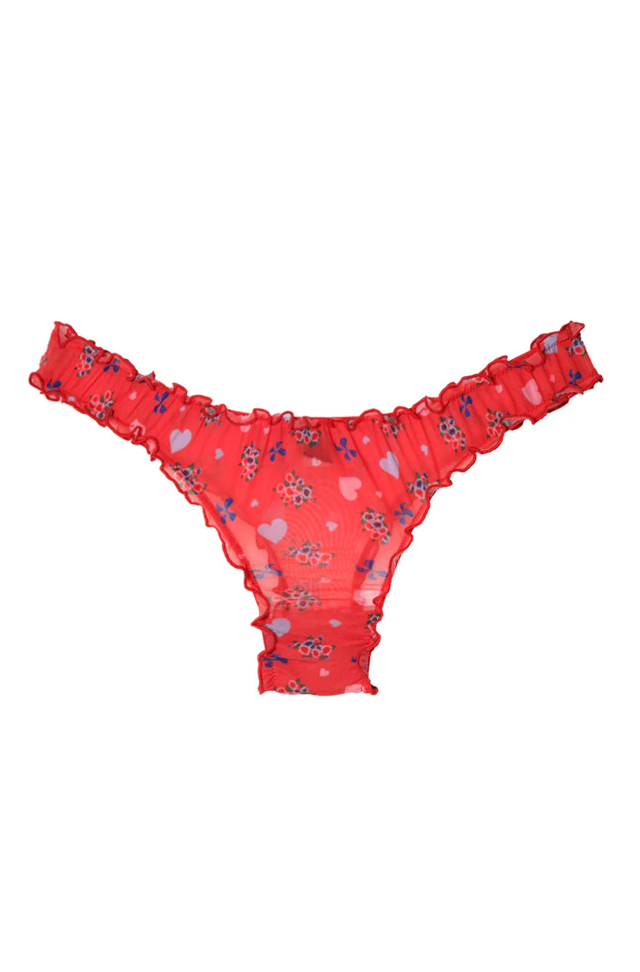 Heartbreaker Pearl Thong - Rosehip Red