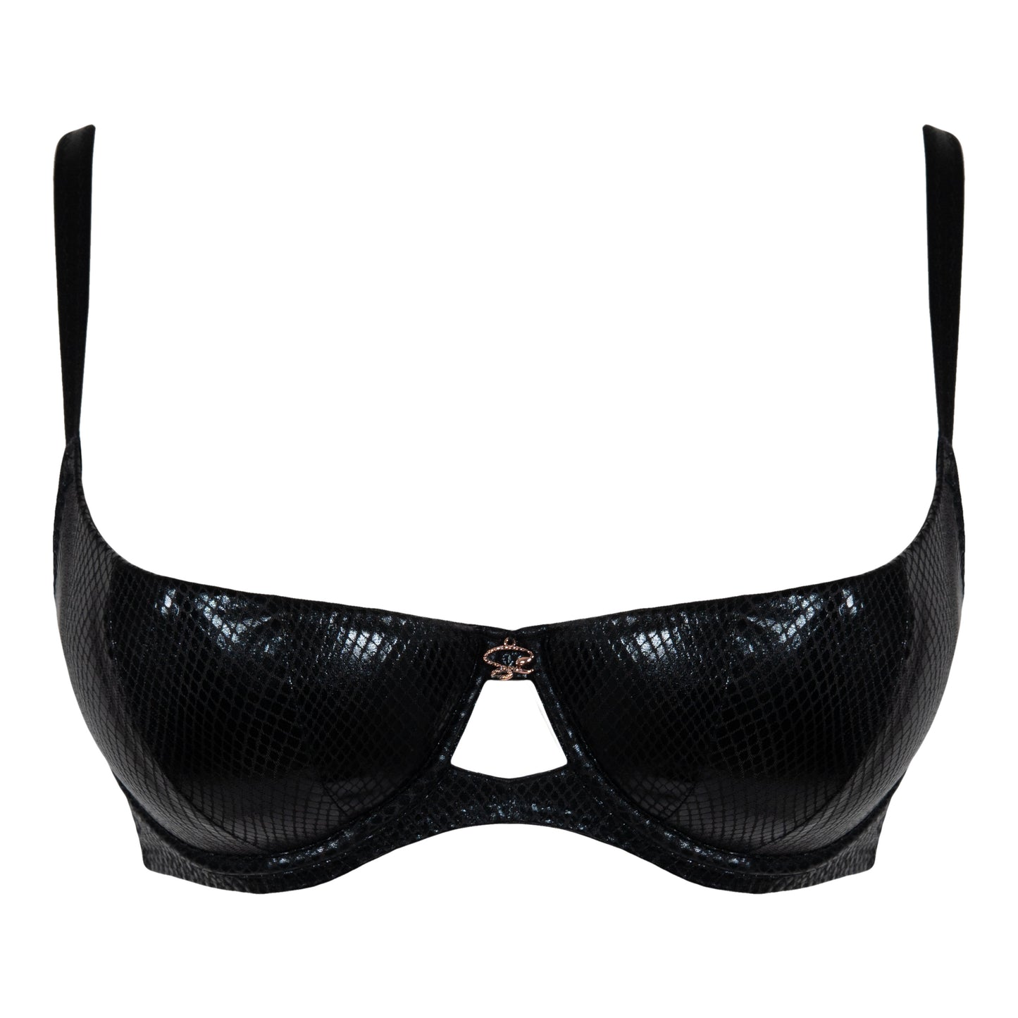 Scantilly Serpent Padded Half Cup Bra -  Black