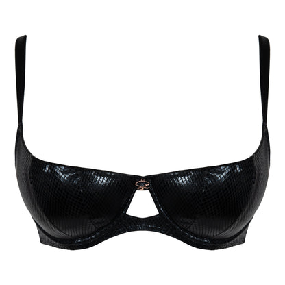 Scantilly Serpent Padded Half Cup Bra -  Black