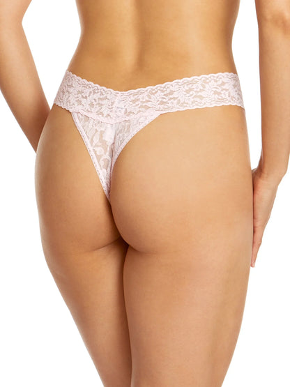 Signature Lace Original Rise Thong - Bliss Pink