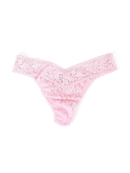 Signature Lace Original Rise Thong - Bliss Pink