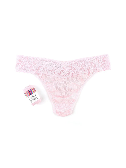 Signature Lace Original Rise Thong - Bliss Pink