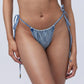 Bleach Denim Bikini-Style Bottoms