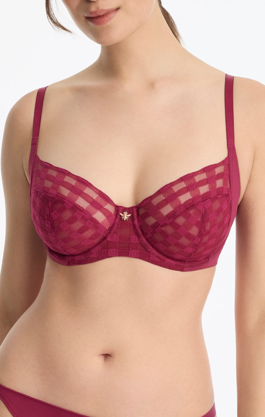 Bonbon Full Coverage Lace Underwire - Maraschino Red