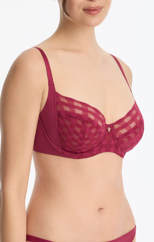 Bonbon Full Coverage Lace Underwire - Maraschino Red