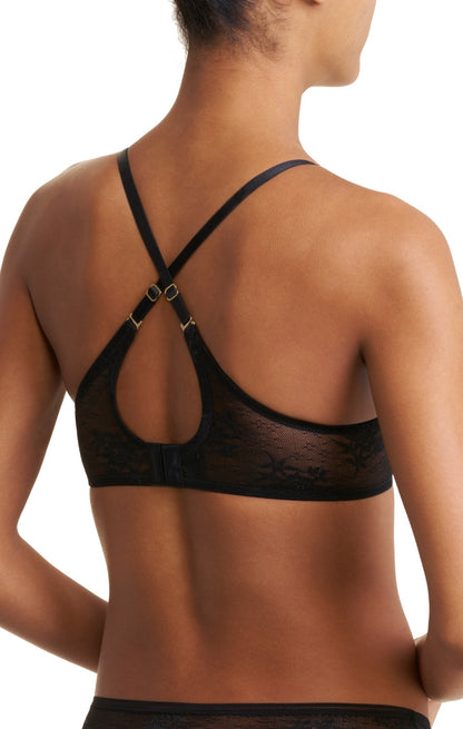 Love Lace Convertible Plunge Push-up Bra - Black