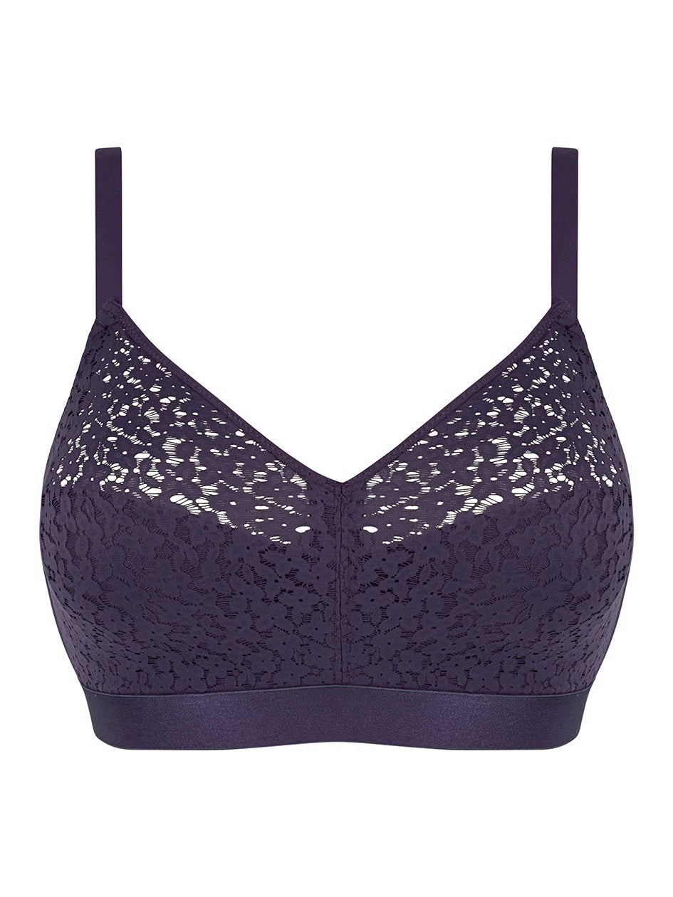 Norah Comfort Supportive Wirefree Bra - Fatal Violet Purple