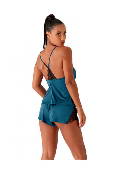 VIP Confession Cami Top - Black/Teal