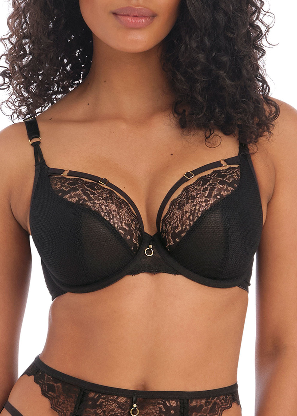 Temptress Plunge Bra - Black