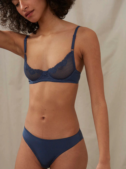 Alice Lace Demi Bra - Dark Denim