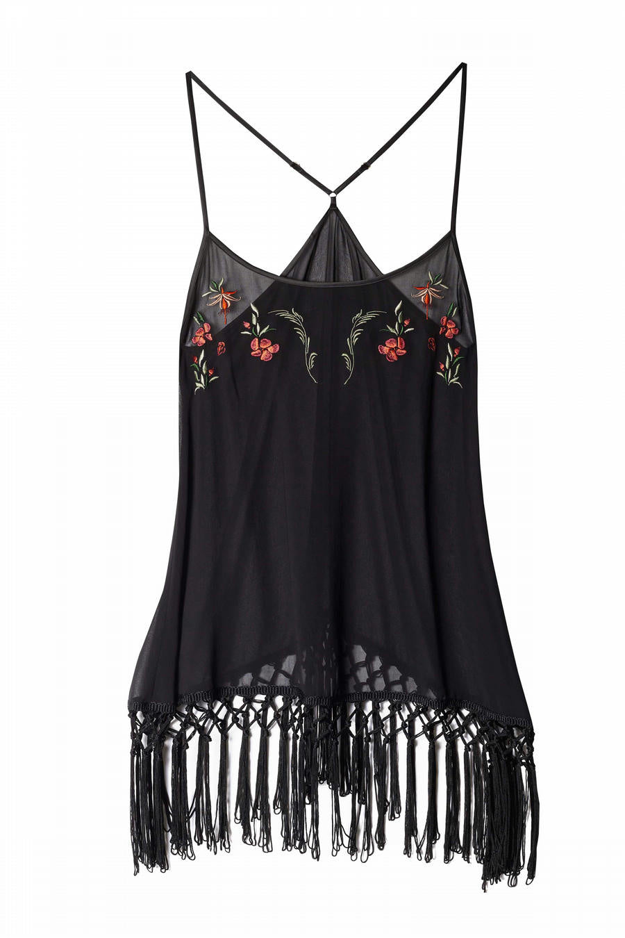 Bettie Page Embroidered Tassel Chemise