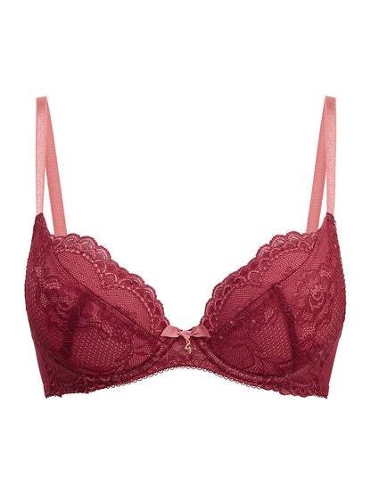 Superboost Lace Plunge Bra - Cranberry