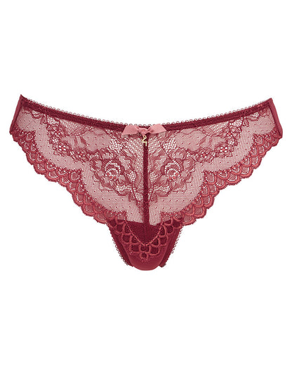 Superboost Lace Thong - Cranberry