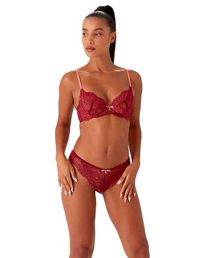 Superboost Lace Thong - Cranberry