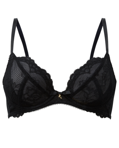 Superboost Lace Non-Padded Plunge Bra - Black