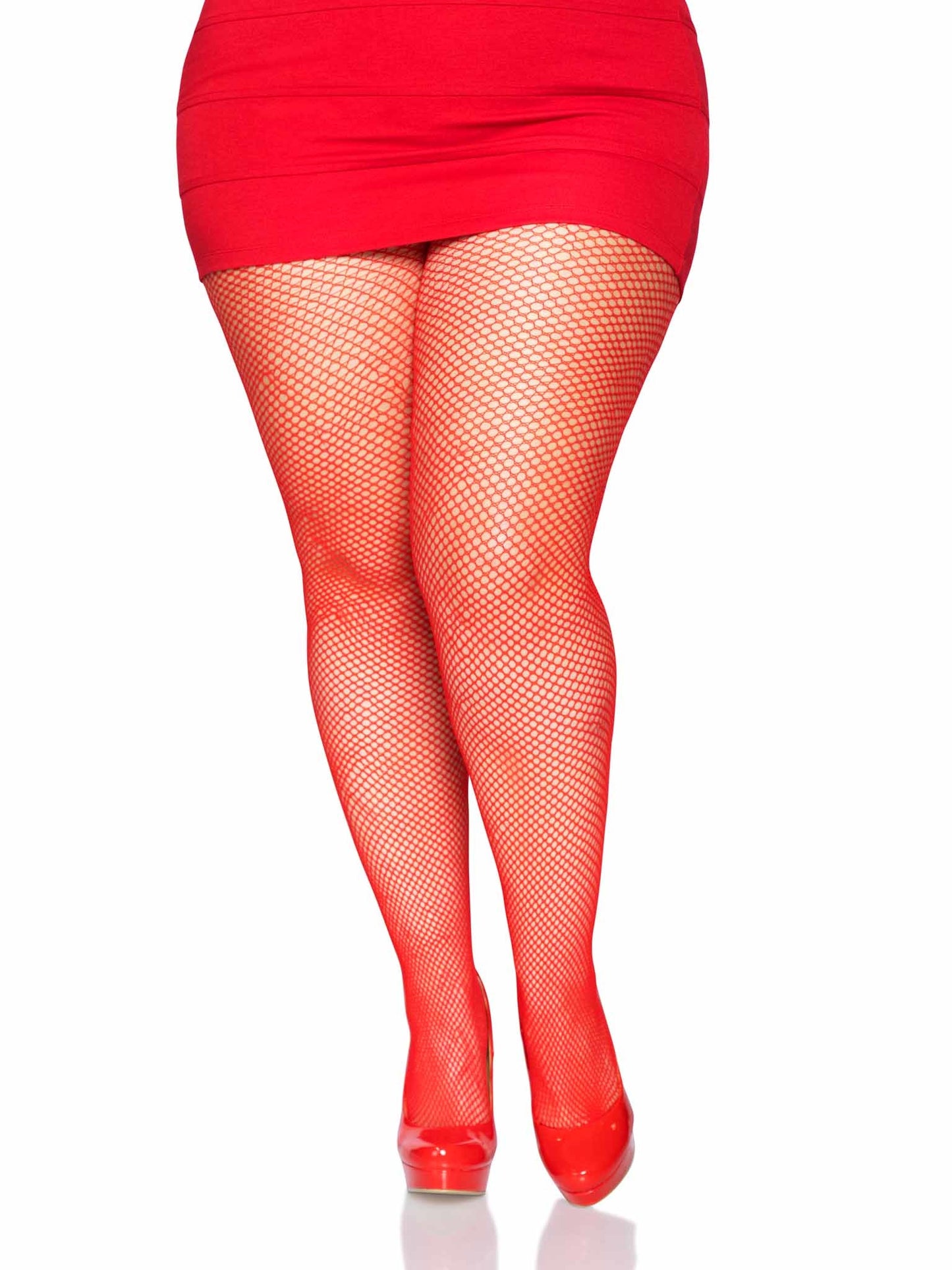 Fishnet Tights - Queen - Red