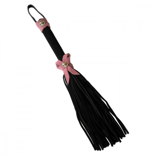 Love Knot Mini Flogger - Black with Pink Bow
