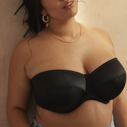 best black strapless bra for plus sizes