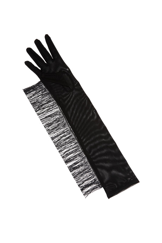 Fringe Gloves - Black