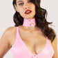 Imogen Latex and Ring Bra - Pink
