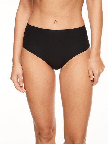 Soft Stretch High Waist Thong - Black