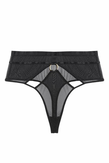 Sierra Curvy High Waist Thong - Black