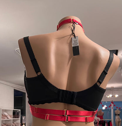 Cure II Harness - Red with Gold Hardware