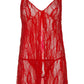 Lacy Babydoll G-String Set - Red