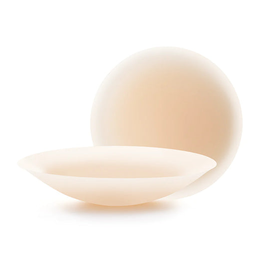 Reusable Silicone Extra Coverage Nipple Covers - Creme