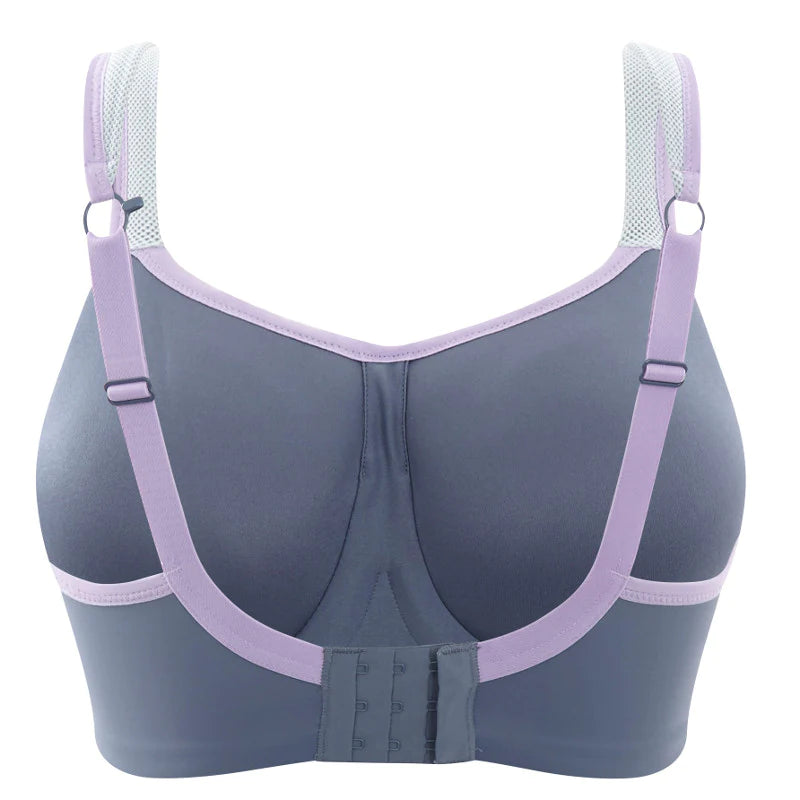 Panache Sports Bra - Grey/Purple Accent