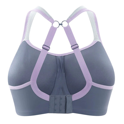 Panache Sports Bra - Grey/Purple Accent