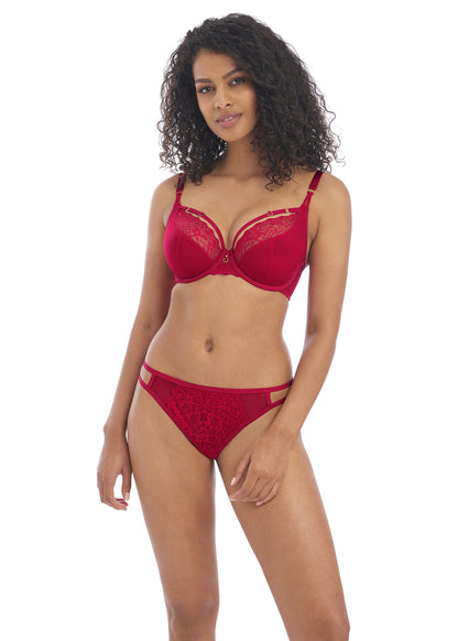 Temptress Plunge Bra - Cherry