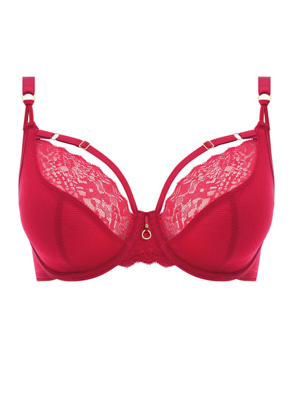 Temptress Plunge Bra - Cherry