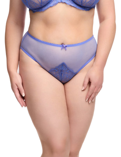 Gwendoline High Cut Brief - Periwinkle