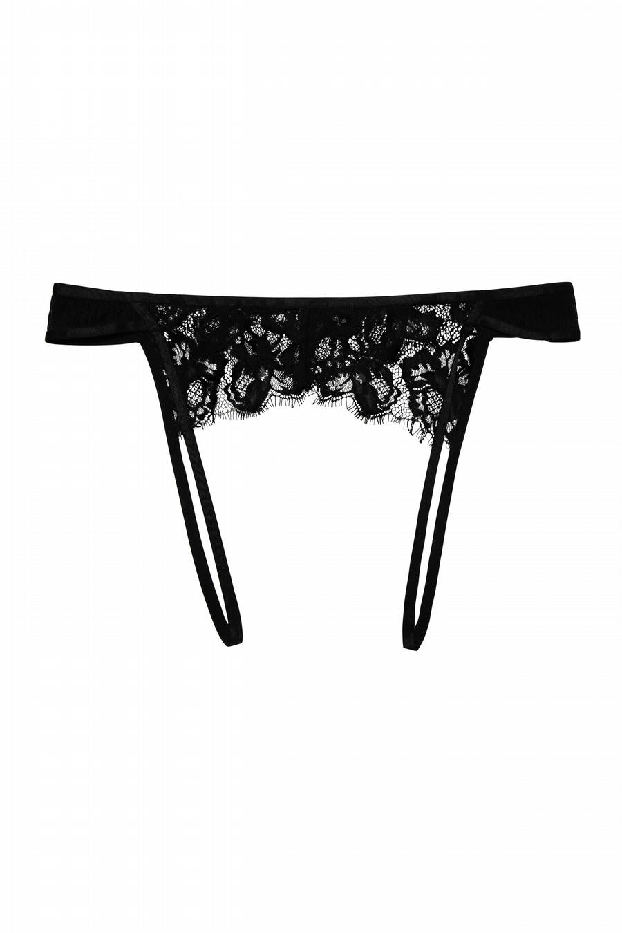 Hustler Blair Overt Lace Brief - Black