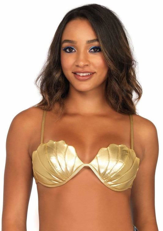 Mermaid Shell Bra Top - Gold