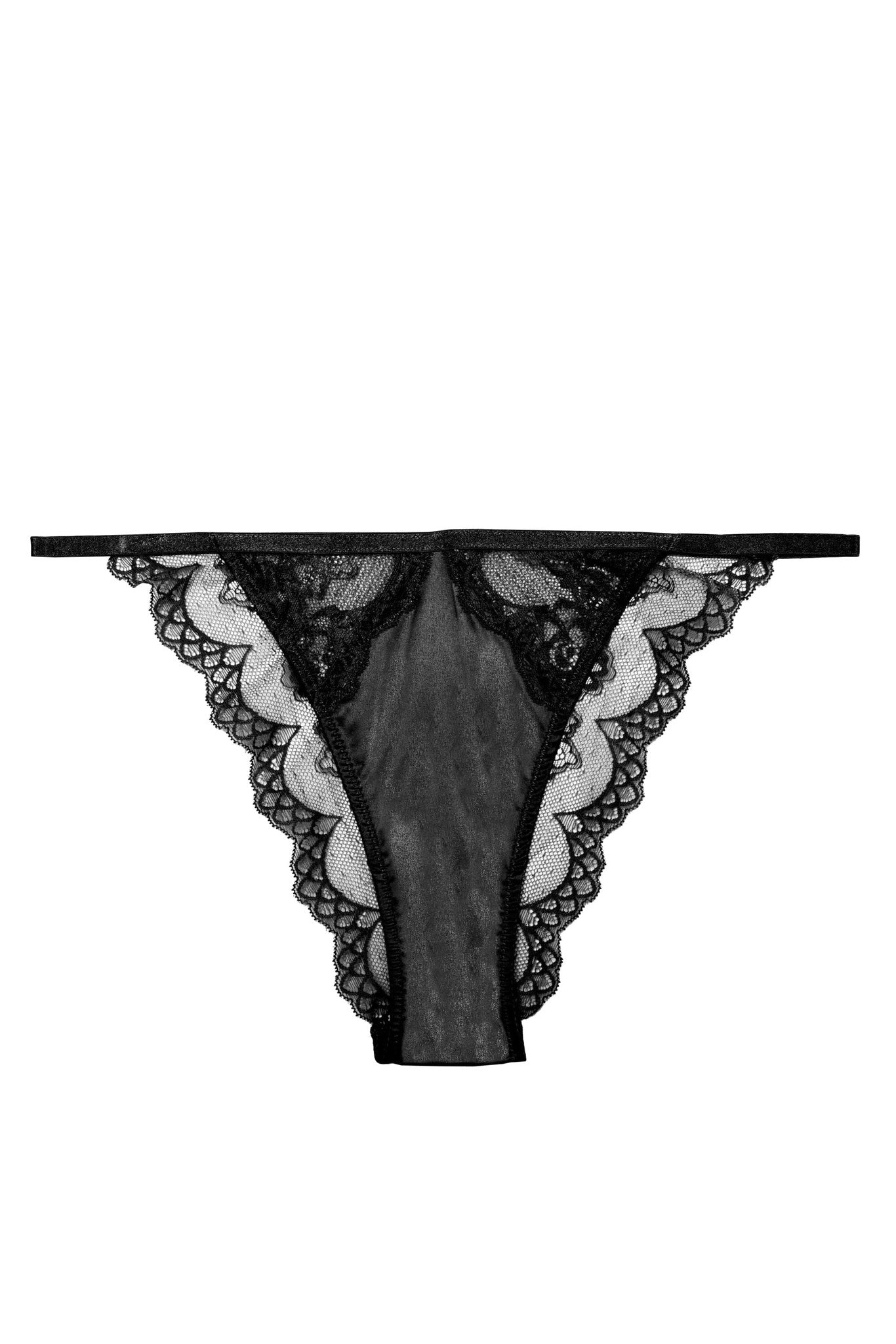 Wish Lace Strap Tanga Brief - Black