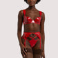 Maxine PVC Strap and Ring Suspender - Red