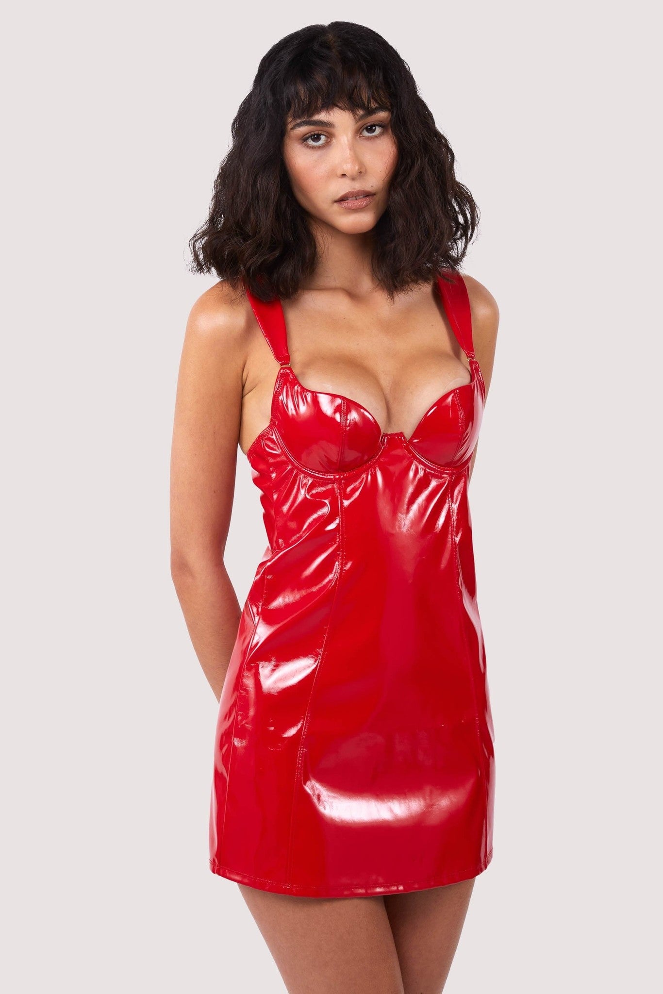 Maxine PVC Wired Dress - Red