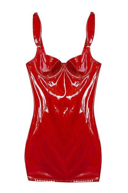 Maxine PVC Wired Dress - Red