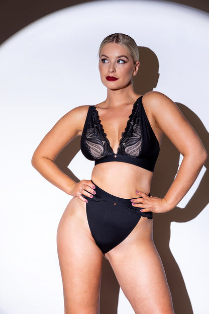 Indulgence High Waist Brief - Black