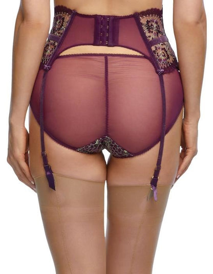 Evelina  Suspender - Aubergine